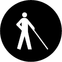 Pictogramme personne malvoyante